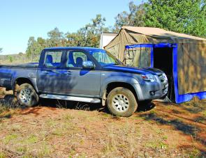 Away from the bitumen the BT50 had ample power to tow the Trek Kudu camper trailer. 